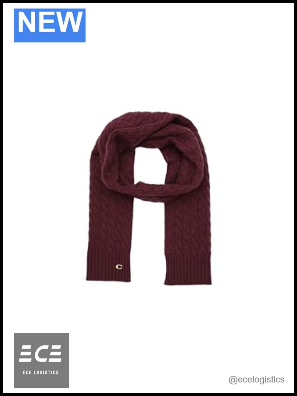 Cable Knit Scarf Wool Blend Fringe Winter Shawl